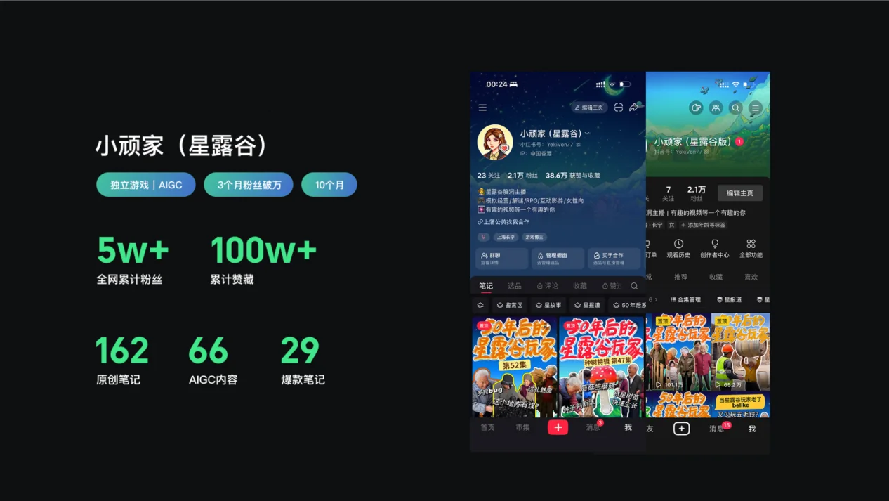 小顽家账号数据与主页概览